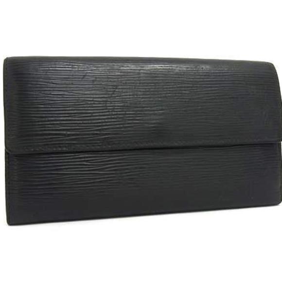 LOUIS VUITTON Epi Leather Long Wallet, Porte Monnaie Credit, M63572, Women's - Picture 1 of 6